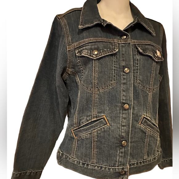 Carhartt Women's Size Small Denim Jacket with Snap buttons - Picture 3 of 8